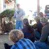 Tom Stevens of Steven's fur doing a fur handling demo.